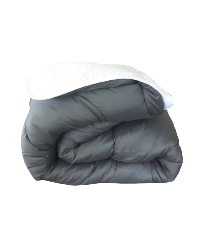 Couette Bicolore Gris et Blanc Chaude